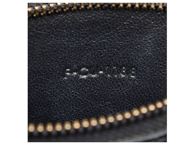 Céline Borsa Tote Celine Luggage Micro Shopper Nero Beige Arancione - vista 10