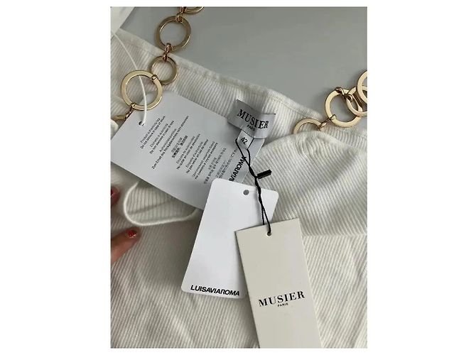 Autre Marque Musier Paris Top Halter Blanco de Canalé - vista 9