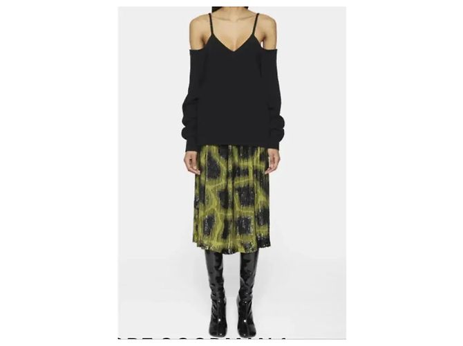 Maglione in lana merino nero con spalle scoperte Dries Van Noten - vista 11