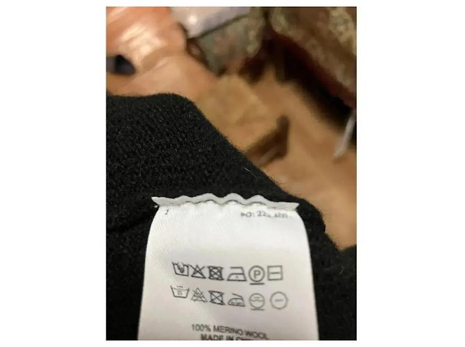 Maglione in lana merino nero con spalle scoperte Dries Van Noten - vista 6