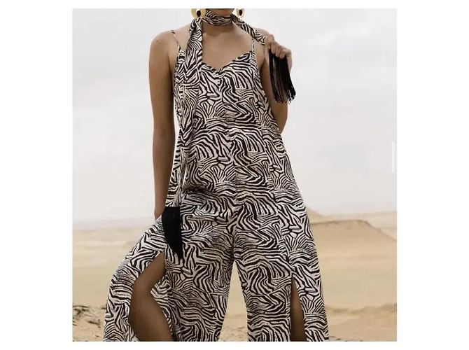 Autre Marque Mallory The Label Mono Guava Zebra Print Estampado de cebra - vista 7