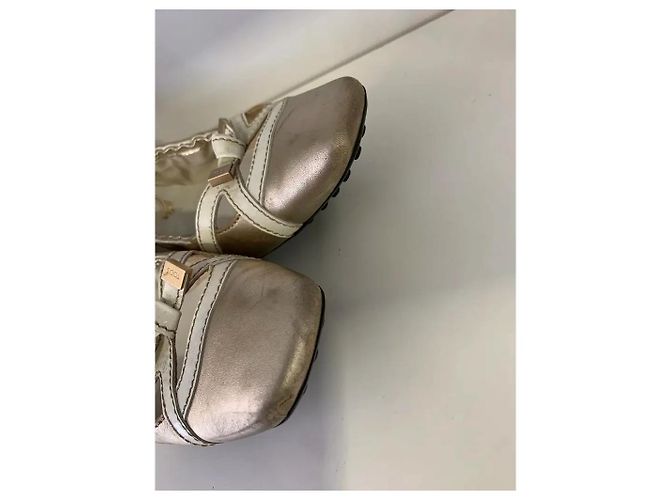 Bailarinas de cuero dorado TOD'S - vista 2