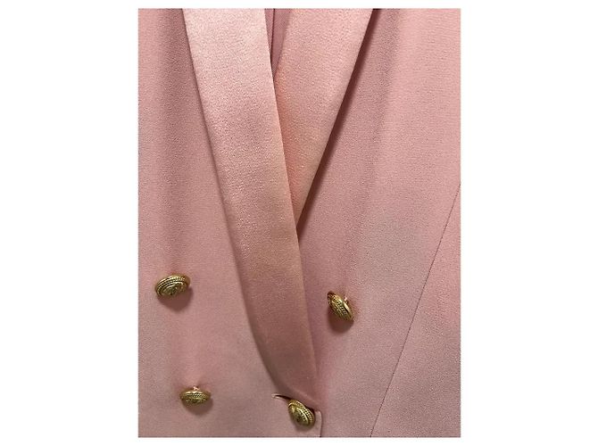 Blazer rosa pálido Balmain de doble botonadura - vista 2