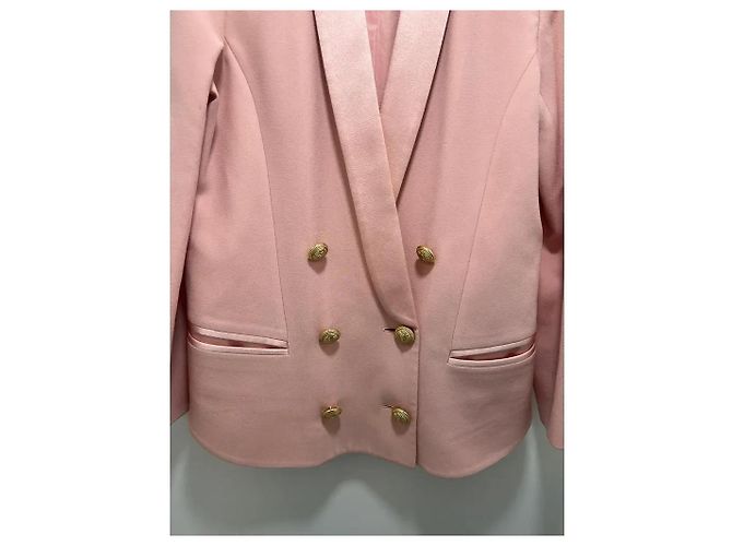 Blazer rosa pálido Balmain de doble botonadura - vista 3