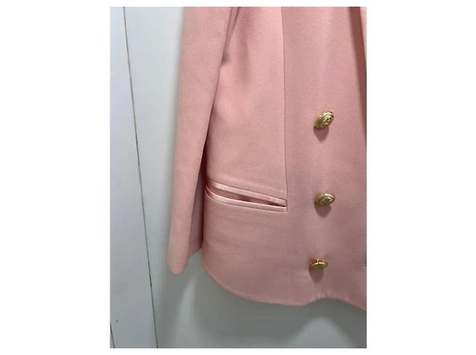Blazer rosa pálido Balmain de doble botonadura - vista 6