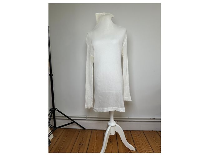 Top in cotone vintage Issey Miyake Bianco M - vista 12