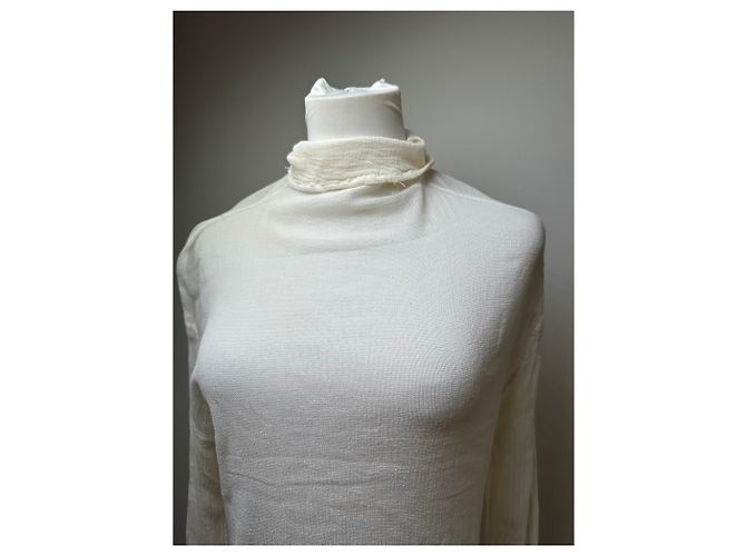 Top in cotone vintage Issey Miyake Bianco M - vista 13