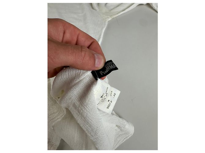 Top in cotone vintage Issey Miyake Bianco M - vista 9