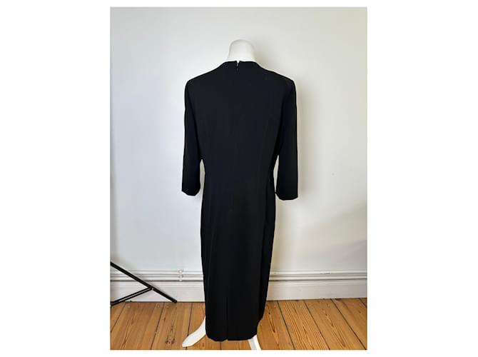Abito midi in jersey vintage Givenchy nero M - vista 3