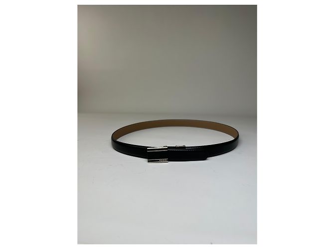 Yves Saint Laurent Vintage Saint Laurent Ledergürtel schwarz beige silber - Ansicht 5