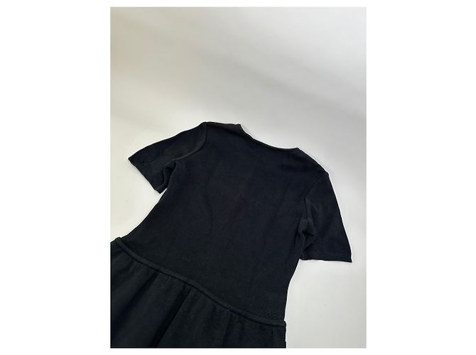 Yves Saint Laurent Vintage Saint Laurent Jersey Kleid Schwarz M - Ansicht 12