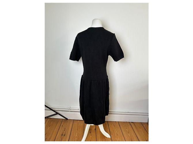 Yves Saint Laurent Vintage Saint Laurent Jersey Kleid Schwarz M - Ansicht 3