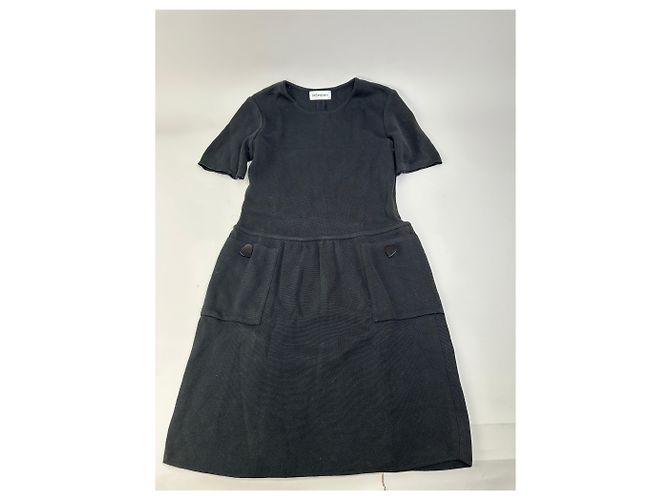 Yves Saint Laurent Vintage Saint Laurent Jersey Kleid Schwarz M - Ansicht 4