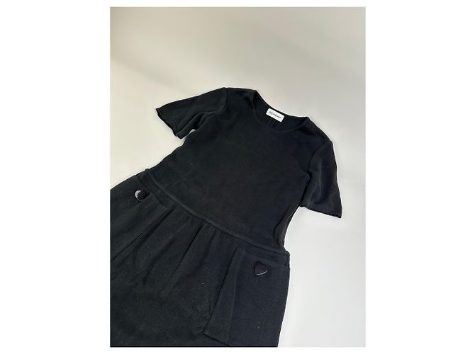 Yves Saint Laurent Vintage Saint Laurent Jersey Kleid Schwarz M - Ansicht 5