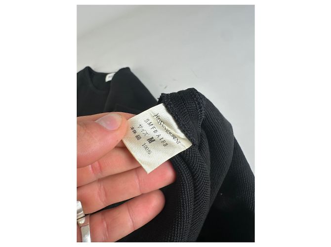 Yves Saint Laurent Vintage Saint Laurent Jersey Kleid Schwarz M - Ansicht 9