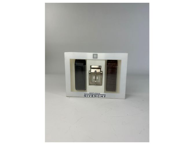 Vintage Givenchy Ledergürtel Schwarz Braun Silberschnalle - Ansicht 15