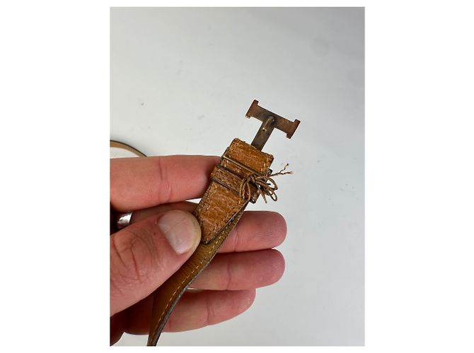 Vintage Hermès Ledergürtel Tan Caramel Goldene Schnalle Kamel - Ansicht 3