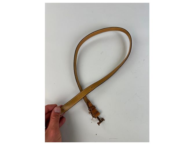 Vintage Hermès Ledergürtel Tan Caramel Goldene Schnalle Kamel - Ansicht 5