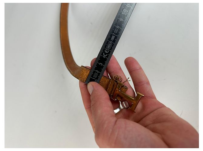 Vintage Hermès Ledergürtel Tan Caramel Goldene Schnalle Kamel - Ansicht 8