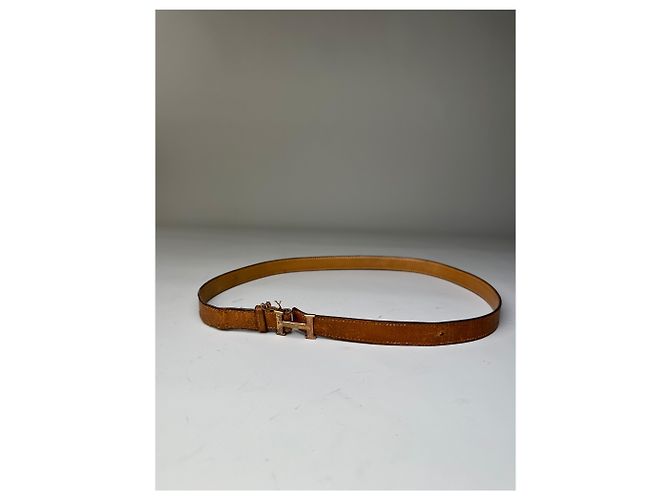 Vintage Hermès Ledergürtel Tan Caramel Goldene Schnalle Kamel - Ansicht 9