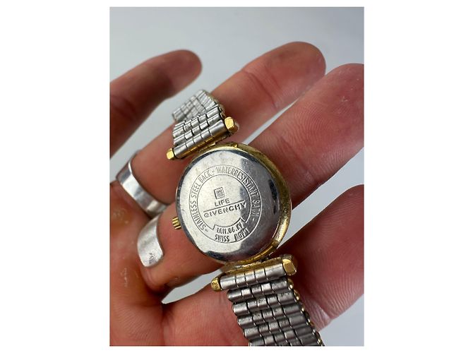 Orologio da polso vintage Givenchy in acciaio inossidabile Oro Argento - vista 2