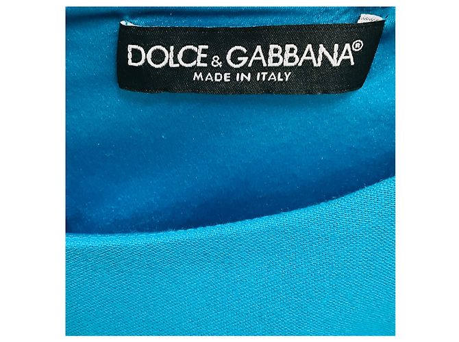 Ärmelloses Dolce & Gabbana Mini-Cocktailkleid in Türkis Blau - Ansicht 3