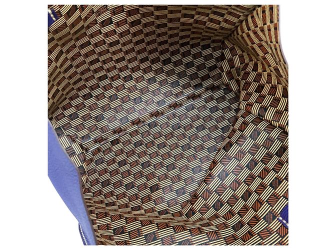 Tote reversibile Brégancon in pelle di vitello viola Moreau Paris Porpora - vista 10