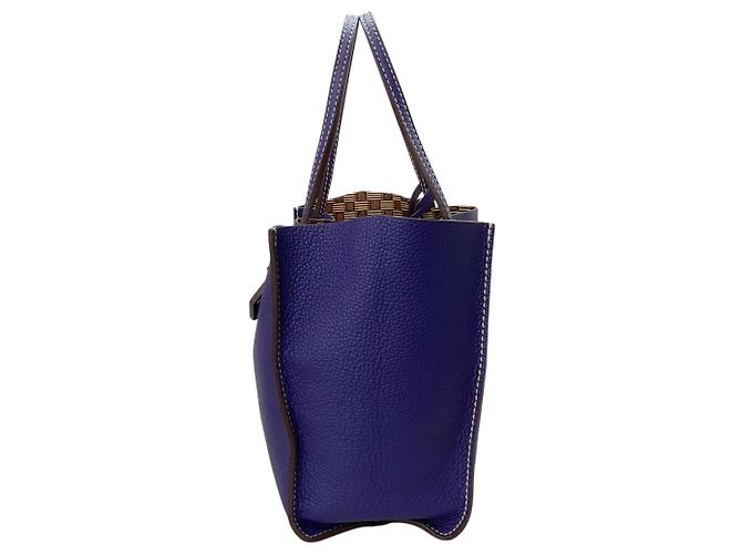 Tote reversibile Brégancon in pelle di vitello viola Moreau Paris Porpora - vista 3
