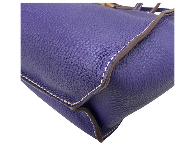 Tote reversibile Brégancon in pelle di vitello viola Moreau Paris Porpora - vista 5