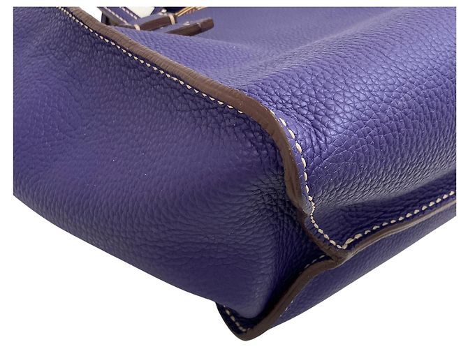 Tote reversibile Brégancon in pelle di vitello viola Moreau Paris Porpora - vista 6