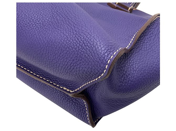 Tote reversibile Brégancon in pelle di vitello viola Moreau Paris Porpora - vista 7