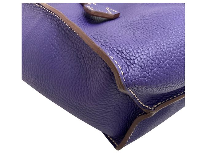 Tote reversibile Brégancon in pelle di vitello viola Moreau Paris Porpora - vista 8
