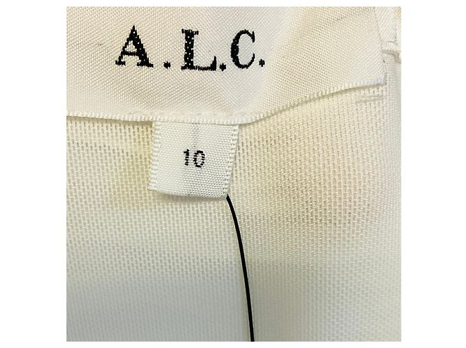 A.L.C. Weißes Bianca Trägerloses Plissee-Maxikleid - Ansicht 3