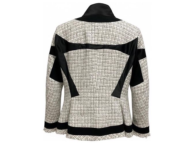 Chaqueta de Tweed de Verano Sacai White / Black Blanco - vista 2