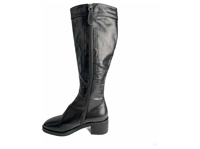 Timeless Chanel Turnlock Leder Flache Boots 39 Schwarz - Ansicht 5