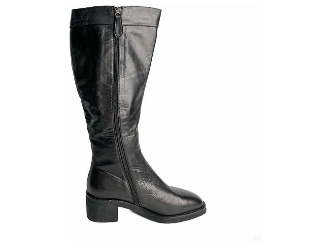 Timeless Chanel Turnlock Leder Flache Boots 39 Schwarz - Ansicht 7