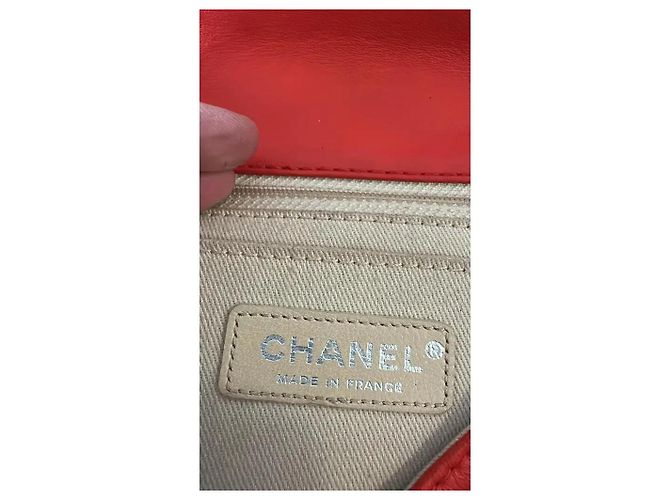 Chanel Borsa a Tracolla in Pelle Rossa Trapuntata Rosso - vista 4