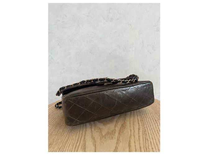 Borsa Chanel 2.55 Timeless in pelle marrone - vista 2
