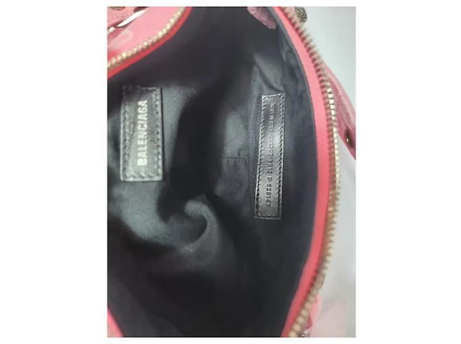 Balenciaga Le Cagole Borsa a Tracolla Denim Monogramma Rosa - vista 4