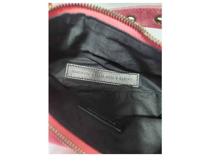 Balenciaga Le Cagole Borsa a Tracolla Denim Monogramma Rosa - vista 5