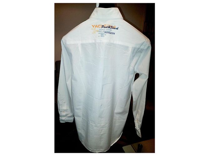 Camicia Paul & Shark bianca in cotone con ricami Bianco - vista 4