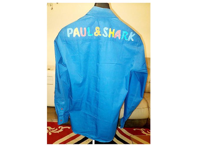 Camicia Paul & Shark Blu Ocean Royal Yacht Club - vista 4