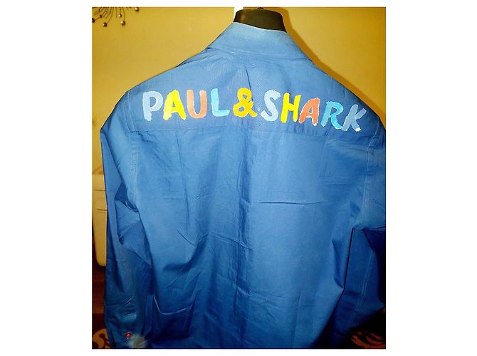 Camicia Paul & Shark Blu Ocean Royal Yacht Club - vista 5