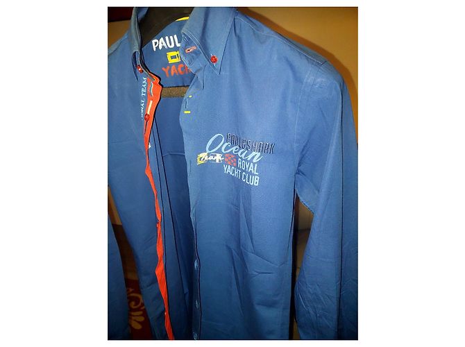 Camicia Paul & Shark Blu Ocean Royal Yacht Club - vista 7
