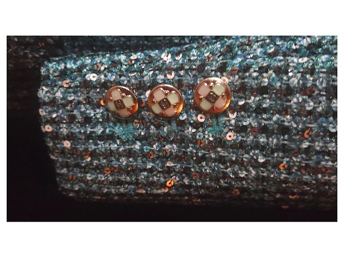 Abrigo Chanel de Tweed con lentejuelas azul - vista 5