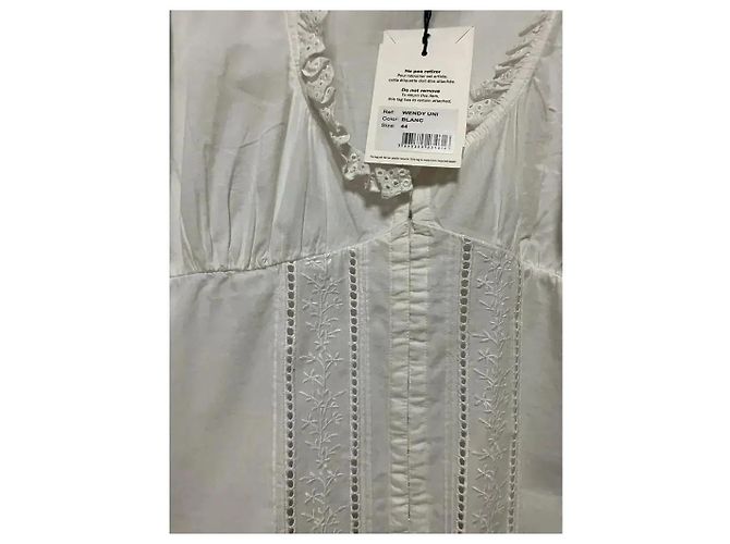 Rouje Blusa Wendy Uni Algodón Blanco Broderie Anglaise - vista 3
