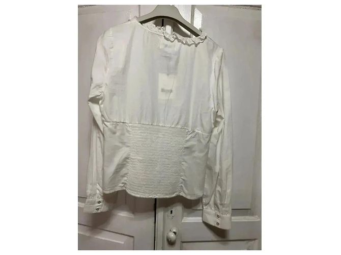 Rouje Blusa Wendy Uni Algodón Blanco Broderie Anglaise - vista 5