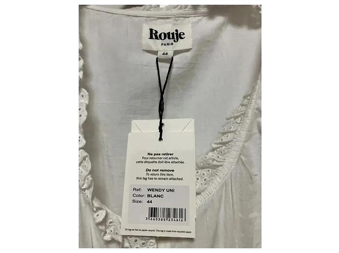 Rouje Blusa Wendy Uni Algodón Blanco Broderie Anglaise - vista 9