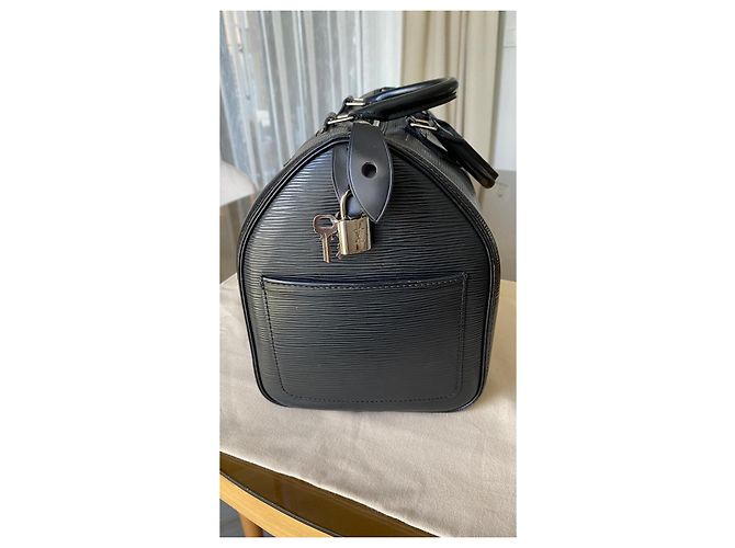 Louis Vuitton Speedy 35 Pelle Epi Nera Nero - vista 3