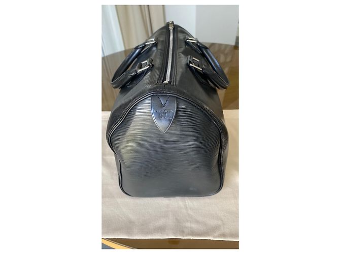 Louis Vuitton Speedy 35 Pelle Epi Nera Nero - vista 4